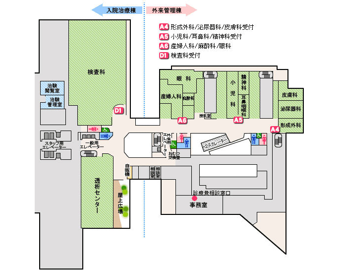 外来 2階平面図